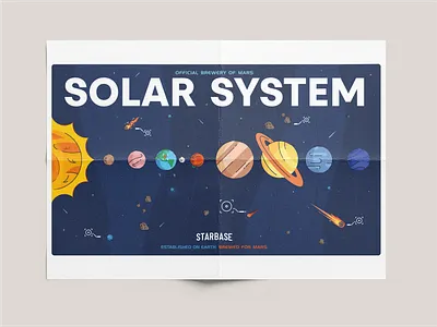 Solar System asteroid astronomy design earth exploration galaxy graphic design icon set illustration mars nasa outerspace planets rocket solar system space spacex stars sun vector