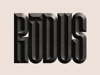RŪDUS Logo grain texture illustration letter lettering logo logodesign type typography vector