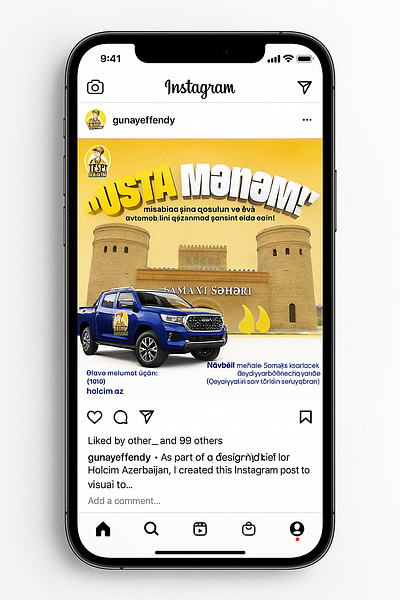 📌 Social Media Post – Holcim “Usta Mənəm!” Campaign