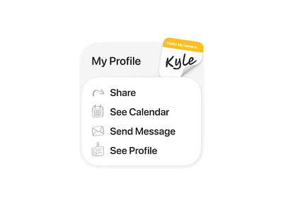 share my profile / interaction avatar button calendar collapse doodle expand hover interaction message micro interaction note profile sticker user