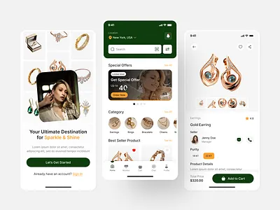 Jewelry Store Mobile App UIUX Design | Figma | App Design android app design app designer app developer app ui app ui design design figma graphic design hire ui ux designer insightlancer ios jewelry store jewelry store app ui ui design uiux user interface ux ux design