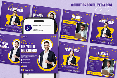 Marketing Agency Social Media Post Design advertising agency aqure banner branding creative post design digital agency graphic design marketing marketing agency modern design post design social media post socialmedia square