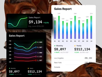 Eye-catching and professional visualizations for any project b2b b2c chart charts coin crypto dashboard dataviz design desktop infographic sales statistic template ui ux visualisation web3 widgets