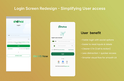 Modernizing Login Flow A UX-Driven Redesign for Shohoz animation app clean ui figma finance app graphic design personal finance redesign ui ui design user intarface
