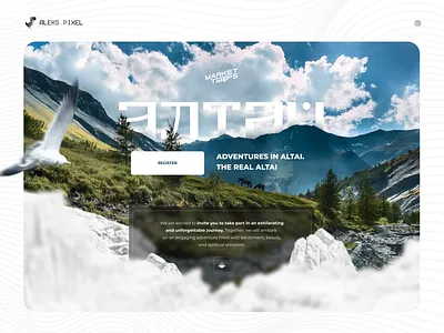 Website design for selling trips to Altai altai design figma graphic design illustration landing landing page site travel ui ux webdesign website