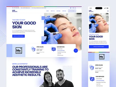 Lux Esthetic - Visual Identity & Website aesthetic medicine beauty clinic clean ui clinic website creative design inspiration health tech healthcare design landing page medical website minimal design modern design product design responsive design typography ui design ux design web design website concept wellness website