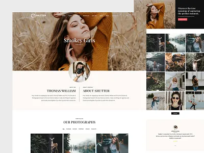 Shutter – Photography WordPress Theme creativeportfolio elementor photographywebsite responsivedesign webdesign wordpresstheme wptheme