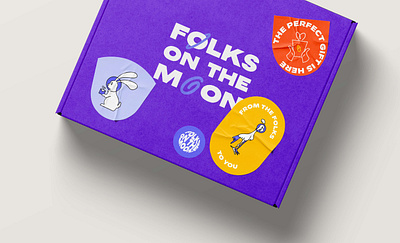 Folks on the Moon Branding box branding design download identity logo mockup mockups packaging pole psd sticker template typography