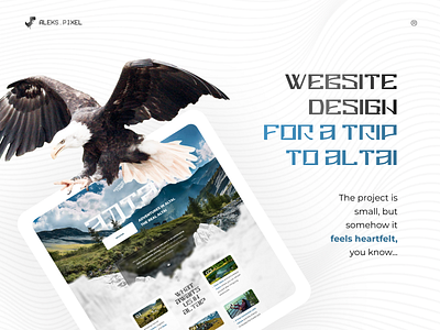 Website design for selling trips to Altai design graphic design landing landing page site