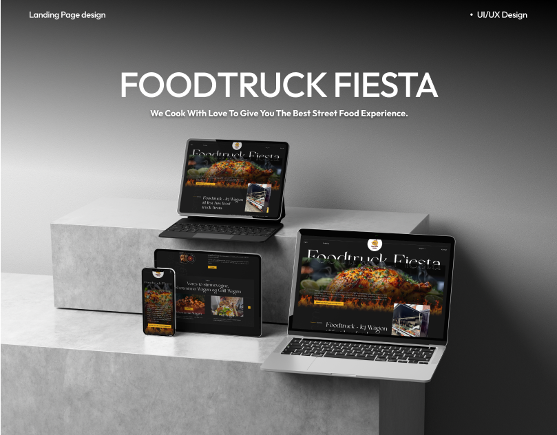 Food Truck Landing Page Design design figma landing page ui ui design uiux web design website website design