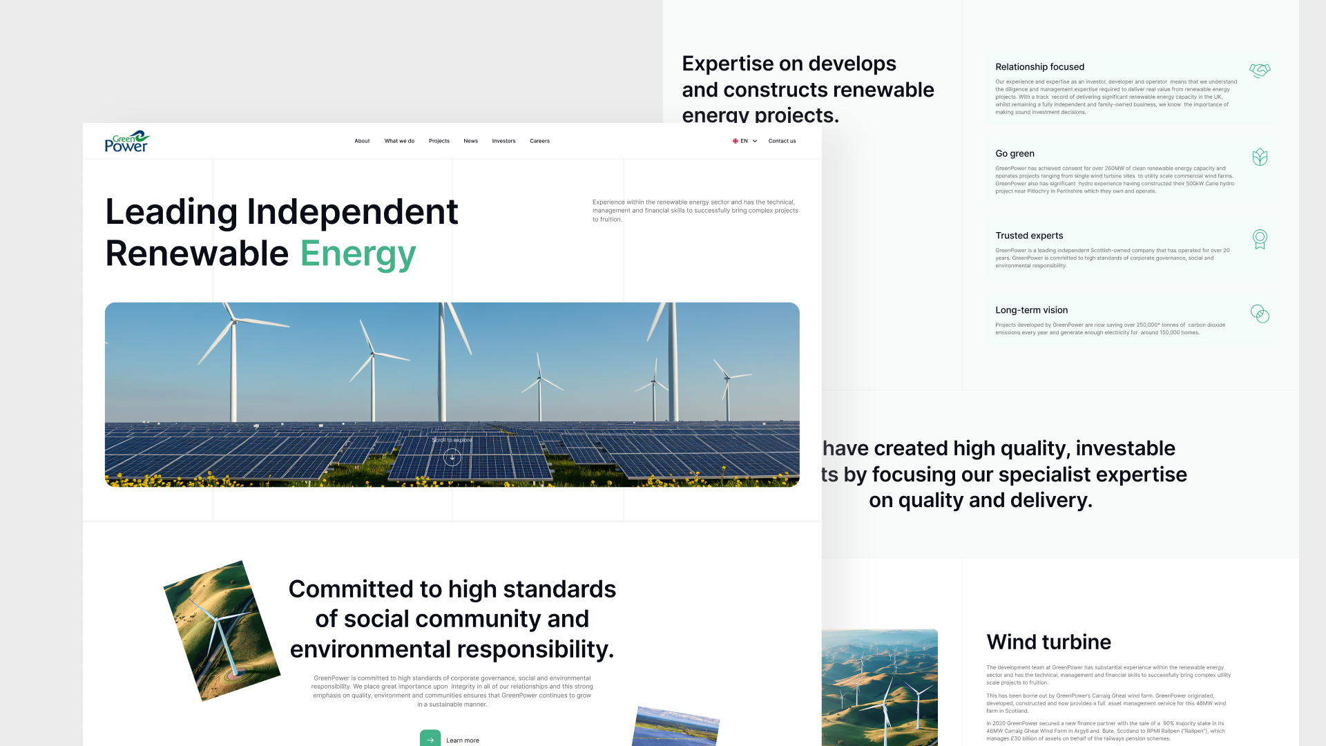 Web Design Concept - GreenPower International concept design webdesign website