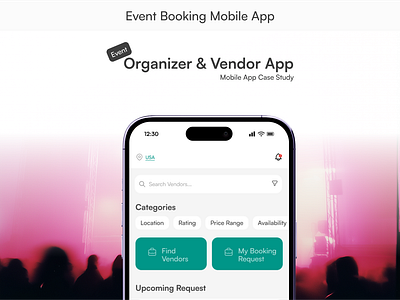 Event booking Marketplace App Design about page app design booking app event app figma graphic design product design profile uiux design ux design