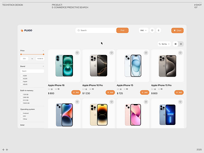 E-commerce Predictive Search animation design ecommerce interface predictive search search ui ui design web website