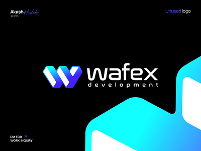 Wafex Development, w logo, software, technology logo design branding letter w logo logo modern logo software logo technology logo w 3d logo w abstract logo w icon w logo w modern logo w monogram logo w tech logo web 3 logo