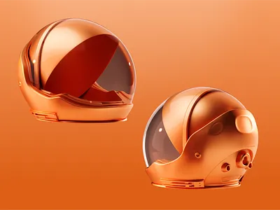 Space Helmet 3D Concept – CG Design, Material Focus 3d 3d art 3d concept design 3d design 3d digital art 3d game art 3d game design 3d model 3d visual cg cg art cgi digital art game concept game dev graphic design illustration nft orange space