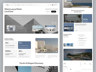ANANTARA - Luxury Resort Booking App Website Design - About Page about page about us aesthetic app booking booking website branding clean company profile elegant landing page luxury minimalist modern travel travel website ui web design website website designer