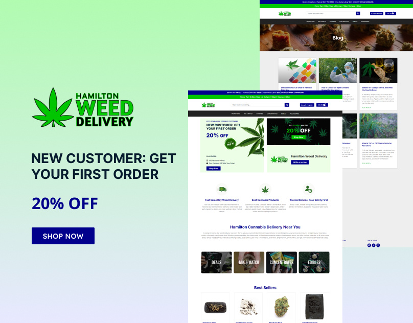 Hamilton Weed Delivery elementor wordpress