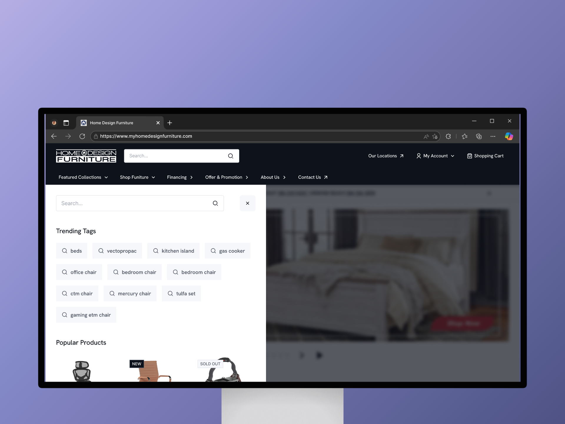 Search Drawer | eCommerce b2c cart clean ecommerce fashion store filter item list landing page marketplace mordern online store retail saas sell shop startup ui deisgn uiux web design website