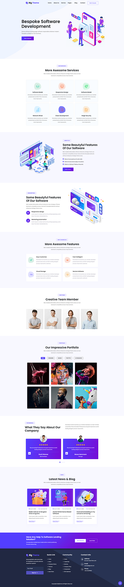 BigTheme - All In One Business Consulting, Corporate & Multi-Pur branding graphic design typography