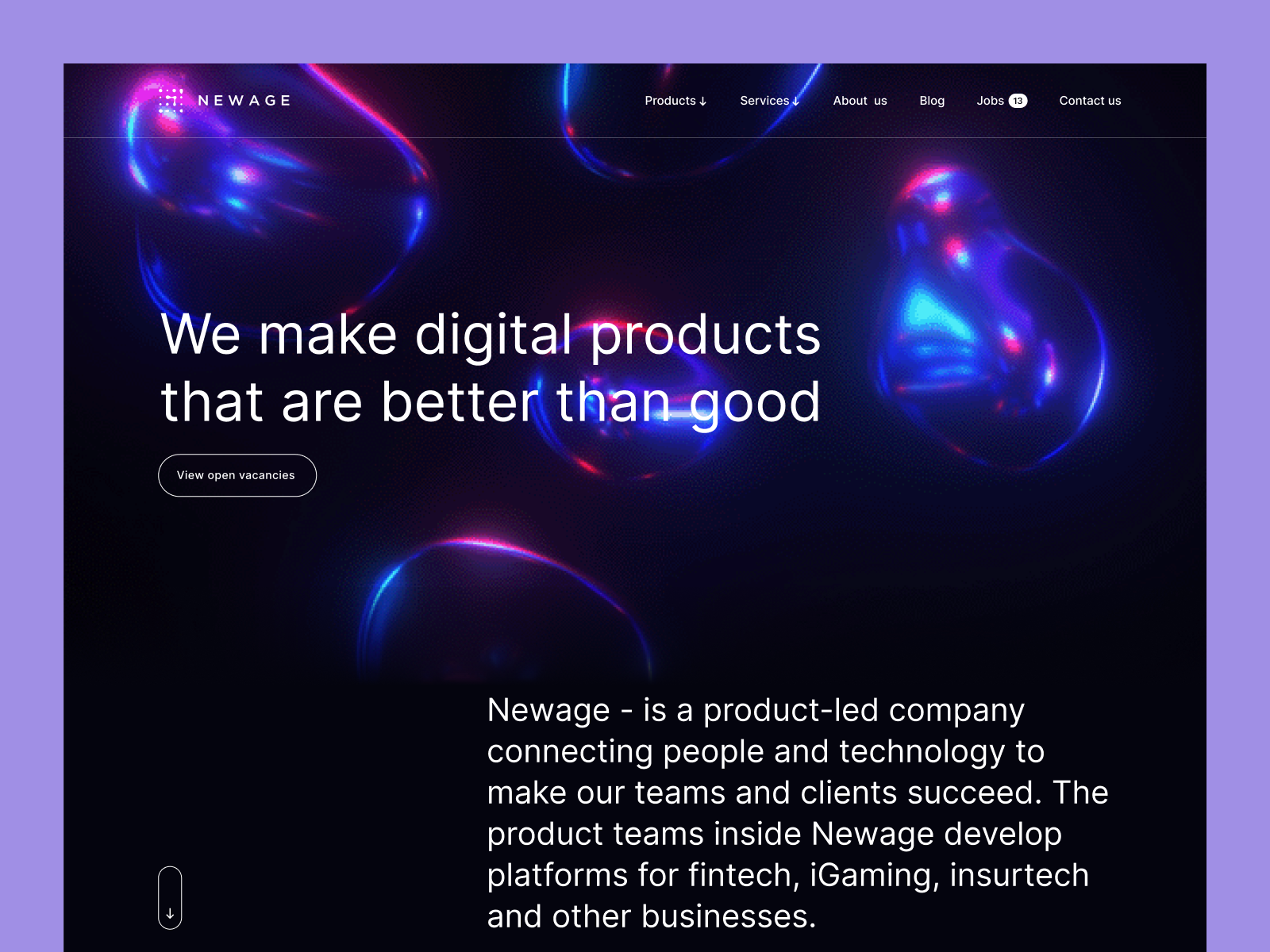 Newage website ui webdesign