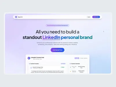 Supermi – AI-Powered LinkedIn Post Generator animation branding design figma figmadesign graphic design logo motion graphics ui uidesign uiux