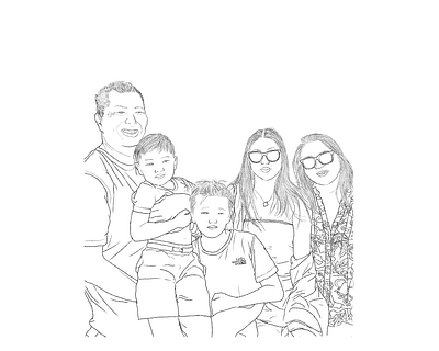 Family Portrait Illustration illlustration