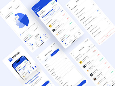Finwise - Finance Management App financeapp financetracker fintech fintechapp ui ios16 mobile app mobileui oneui ui ux wdcc webdesign
