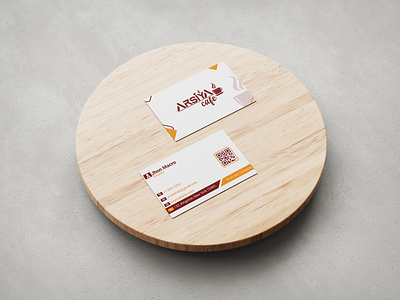 Clean & ModernBusiness Card Design for Arsiya Café ☕ brand identity branding business card business card design business cards clean business card design design business card graphic design modern business card modern design
