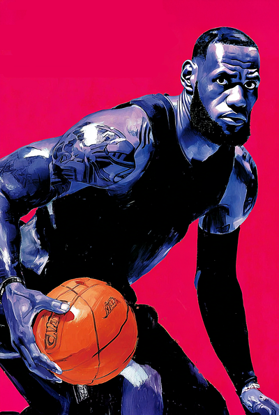 The King...only in Japan basketball basketball illustration character illustrated basketball illustration illustrator lebron james los angeles lakers nba nba illustrated nba illustrations people portrait portrait illustration procreate the king