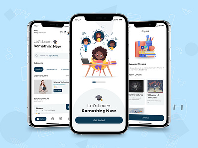 Elevate Learning with a Smart Education App UI app design branding design graphic design illustration ios app development logo mobile app ui vector
