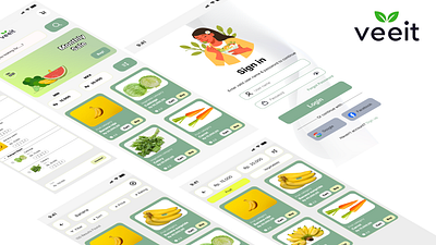 Veeit - fruit and vegetable e-commerce app branding mobile