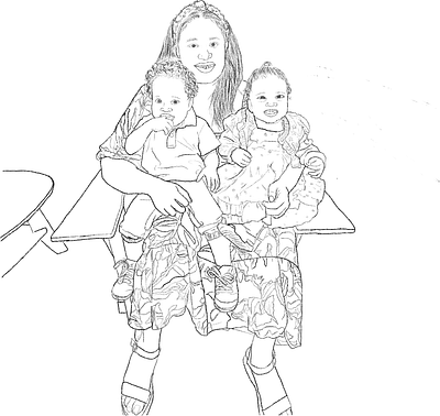 Family Portrait Illustration - sample illustration