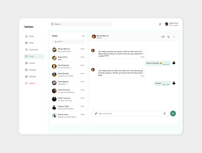 Dashboard chat screen chat screen dashboard desktop ui web