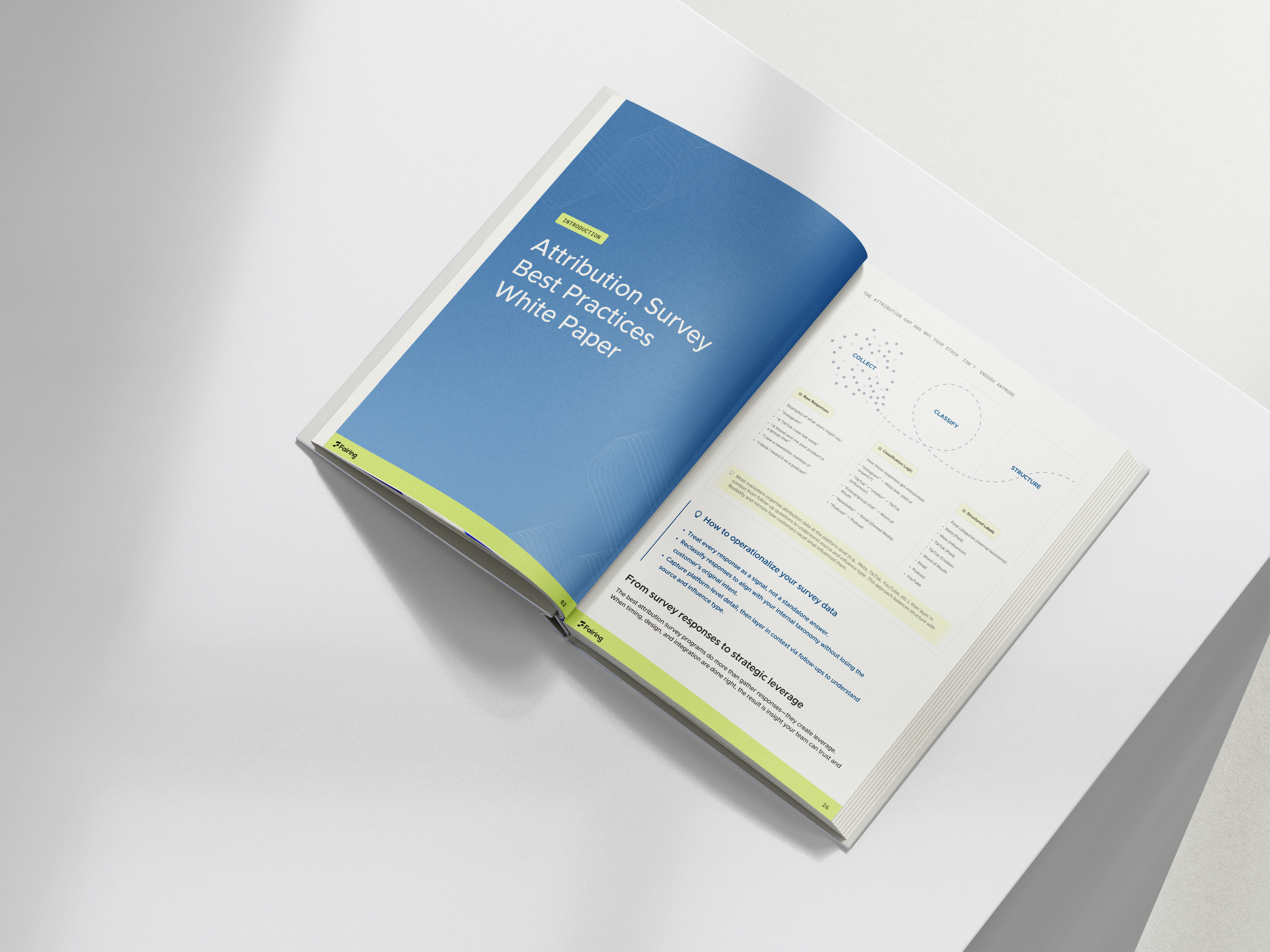 White Paper - Fairing attribution b2bmarketing branding datavisualization designforstrategy editorialdesign graphic design growthmarketing productmarketing uxwriting whitepaperdesign