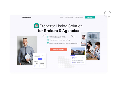 Property UI Design | FW Real Estate creative design interface property real estate ui web web design website