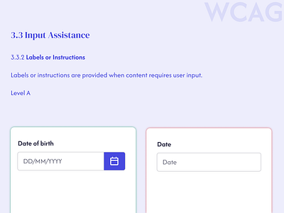 WCAG - input assistance series accessibility romania romanian ui ui design uiux user interface ux design wcag