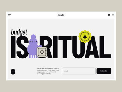 Spendle home page animation design fintech home home page design illustration illustration web landing landing page money motion graphics payment typo typography ui ux web web design website