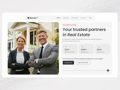 Realtor Team Website UI Design & Animation. architecture booking website design broker motion graphics property website design real estate agency real estate homepage design real estate landing page real estate templates real estate web design agency real estate website real estate website design real estate website design ideas real property realtor realtor website design rental residential complex ui ux airbnb design web template real estate