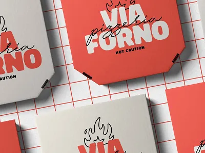 Via Forno Identity box branding cardboard design download identity logo mockup mockups packaging pizza psd template typography