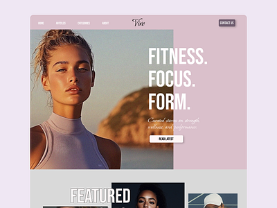 Fitness. Focus. Form. – Lifestyle Web Design Concept