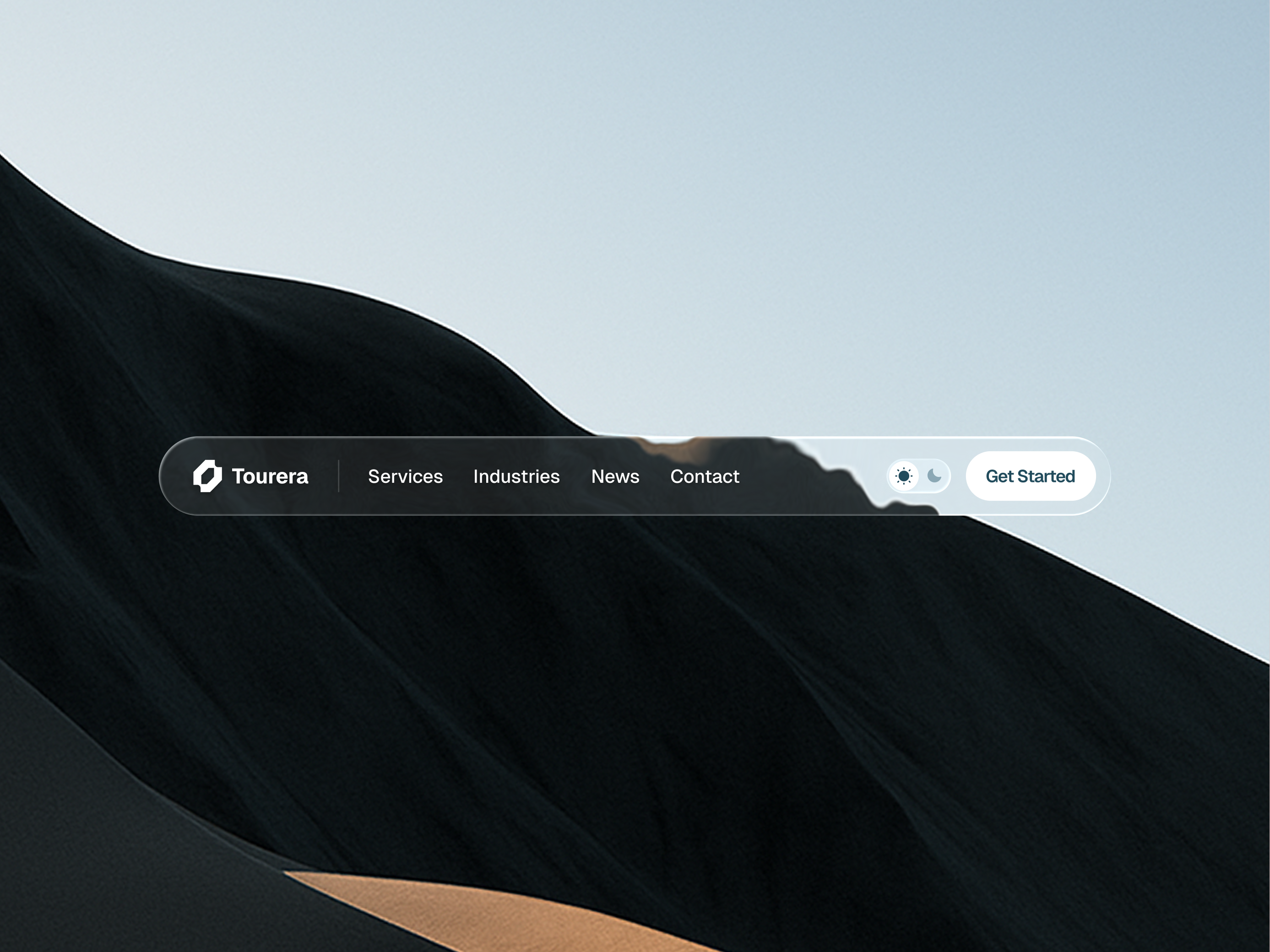 Example of Liquid glass navigation
