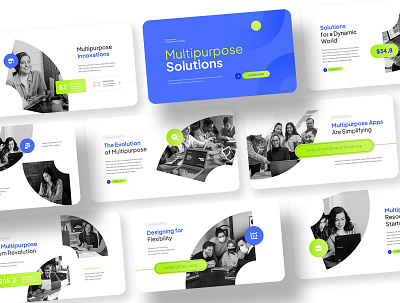 Multipurpose Presentation branding business conference corporate design graphic design marketing multipurpose pitch deck planning powerpoint presentation project proposal startup strategy template ui