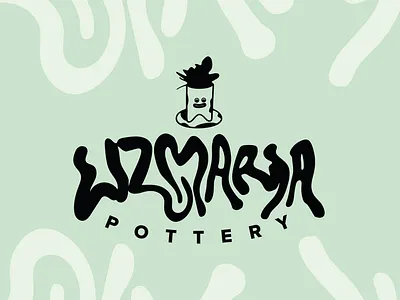 Liz Maria Pottery Logo clay clay logo graphic design hand made hand made logo handmae logo pottery pottery logo