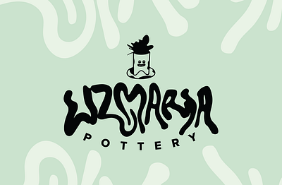 Liz Maria Pottery Logo clay clay logo graphic design hand made hand made logo handmae logo pottery pottery logo