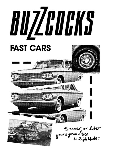 Buzzcocks Fast Cars 77 punk britain collage diy england music photo copier photocopier punk screen print screenprint xerox zine