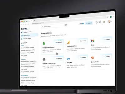 AI Integration Dashboard product ui saas saas product simple dashboard ui web web dashboard