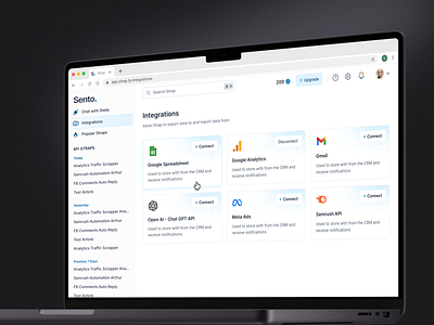 AI Integration Dashboard product ui saas saas product simple dashboard ui web web dashboard
