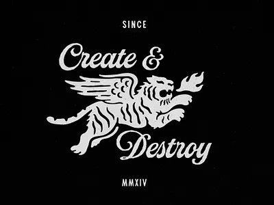 Le Tigerboi apparel badge drekker brewing icon illustration lockup logo tiger