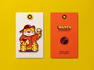 Llegó WANTA Branding branding design download enamel identity logo metal mockup mockups pin psd template typography