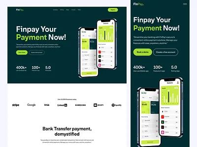 Mobile Fintech App Website app bank banking app clean design finance fintech app mobile app modern money payment savings transaction ui uiux web design website website design